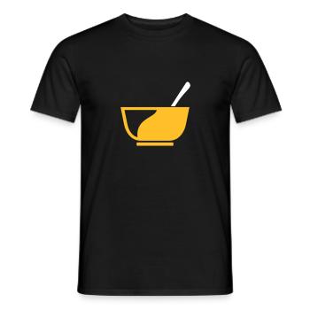 Müslischale zum Frühstück Geschenk - Männer T-Shirt - Schwarz - Vorne - AI Model Male 178 light (178cm)
