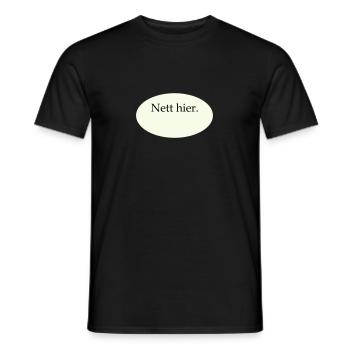 Nice Here Blank Template - Men's T-Shirt - black - Front - AI Model Male 178 light (178cm)