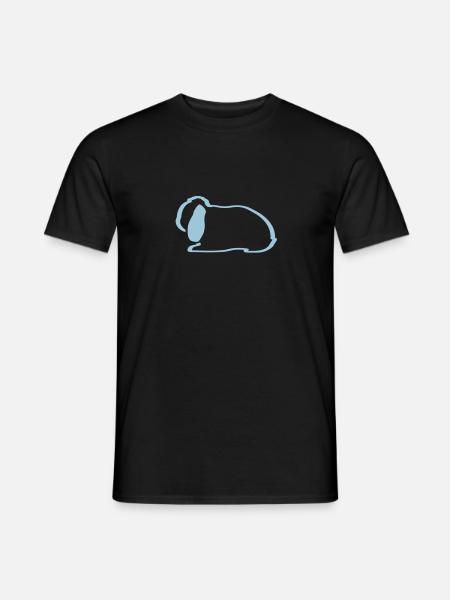NHD kontur Dwarf Lop Lop øre nHD hase - Mænd T-shirt - sort