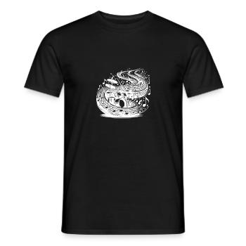 Je ne joue pas de la batterie, je fais de la magie - T-shirt homme - noir - Devant - AI Model Male 178 light (178cm)