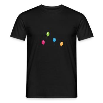 balloons - Men's T-Shirt - black - Front - AI Model Male 178 light (178cm)