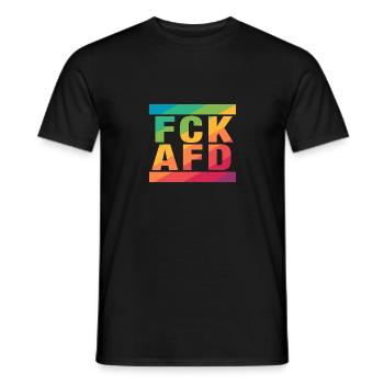 FCK AFD - Montrer l’exemple contre la droite, contre les nazis - T-shirt homme - noir - Devant - AI Model Male 178 light (178cm)