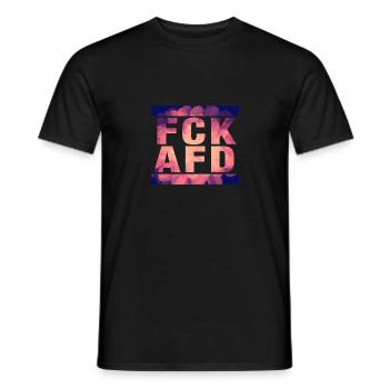 FCK AFD - Montrer l’exemple contre la droite, contre les nazis - T-shirt homme - noir - Devant - AI Model Male 178 light (178cm)