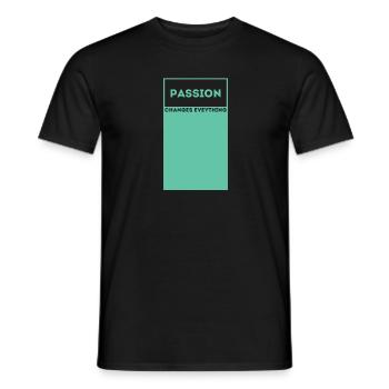 Leidenschaft / Passion - Männer T-Shirt - Schwarz - Vorne - AI Model Male 178 light (178cm)