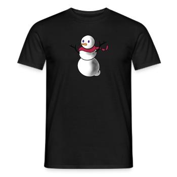 bonhomme de neige - T-shirt homme - noir - Devant - AI Model Male 178 light (178cm)
