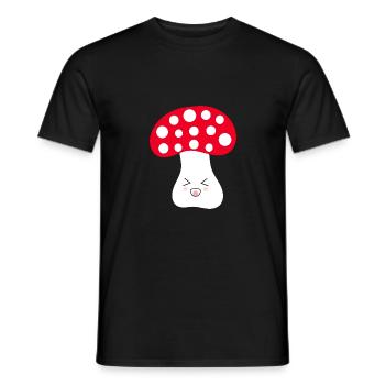 Toadstool, mushroom in the woods gift - Men's T-Shirt - black - Front - AI Model Male 178 light (178cm)