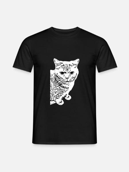 British Shorthair Chat Blanc Chats blancs - T-shirt homme - noir