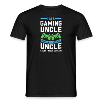 I'm A Gaming Uncle - Men's T-Shirt - black - Front - AI Model Male 178 light (178cm)