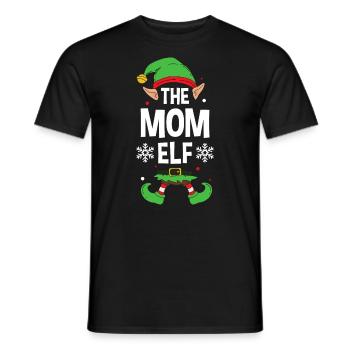 Elfe de cadeau de Noël de famille assorti de groupe - T-shirt homme - noir - Devant - AI Model Male 178 light (178cm)