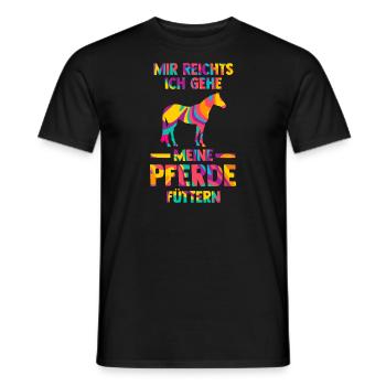 Reiten Pferd Pferde Geschenk - Männer T-Shirt - Schwarz - Vorne - AI Model Male 178 light (178cm)