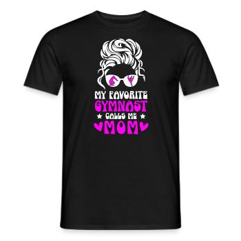 My favorite gymnast calls me Mama Gymnastics - Men's T-Shirt - black - Front - AI Model Male 178 light (178cm)