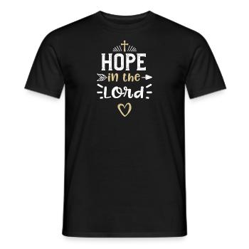 L’espérance dans le Seigneur - Jésus - T-shirt homme - noir - Devant - AI Model Male 178 light (178cm)