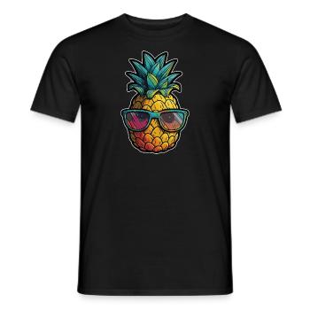 Lustiges Ananas Obst - Männer T-Shirt - Schwarz - Vorne - AI Model Male 178 light (178cm)