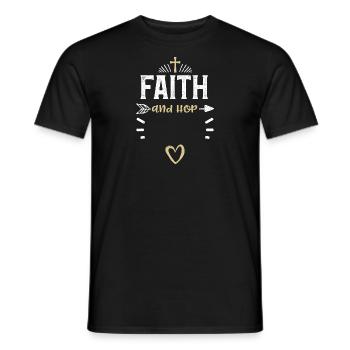 Faith and Hop - Jesus - Men's T-Shirt - black - Front - AI Model Male 178 light (178cm)