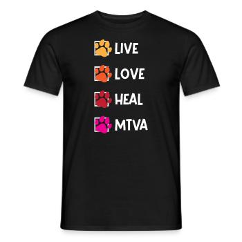 Live, love, heal, mtva tierarzthelfer design - Männer T-Shirt - Schwarz - Vorne - AI Model Male 178 light (178cm)