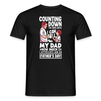 Counting Down the Days Father's Day - Männer T-Shirt - Schwarz - Vorne - AI Model Male 178 light (178cm)