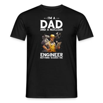 Nuklearingenieur für Kernkraftwerk und Kernenergie - Männer T-Shirt - Schwarz - Vorne - AI Model Male 178 light (178cm)