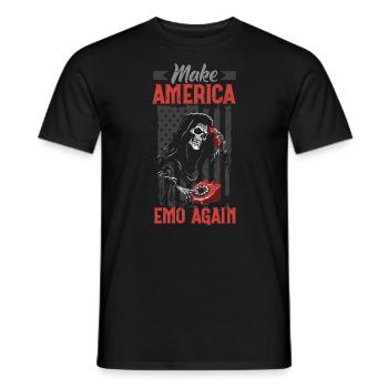 Emoticon Make America Emo Again Emocore Aesthetic - Men's T-Shirt - black - Front - AI Model Male 178 light (178cm)