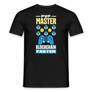 Cryptocurrency Rewards Gaming Blockchain Gamer - Men's T-Shirt - black - Front - AI Model Male 178 light (178cm)