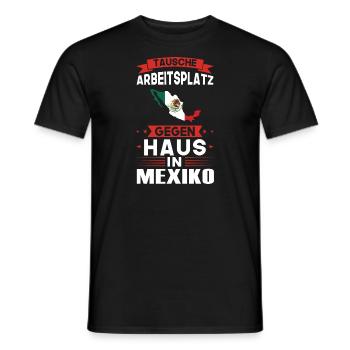 Mexiko Flagge Mexikanisch Geschenk - Männer T-Shirt - Schwarz - Vorne - AI Model Male 178 light (178cm)