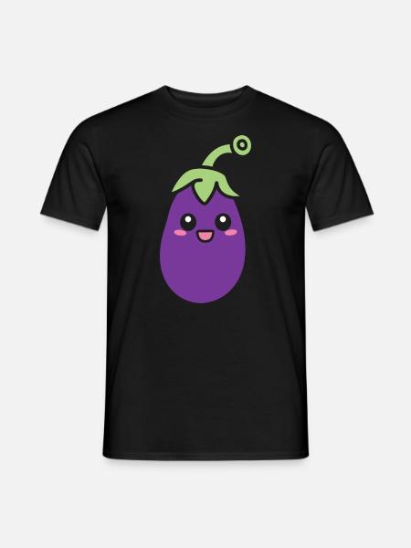 Eggplant - Men's T-Shirt - black
