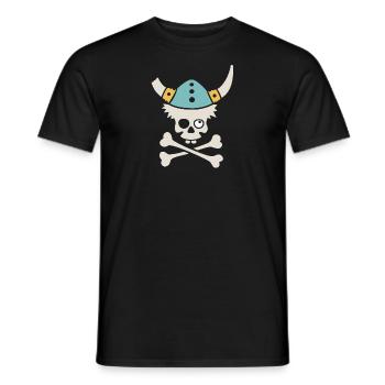 Totenkopf mit Wikingerhelm - Männer T-Shirt - Schwarz - Vorne - AI Model Male 178 light (178cm)