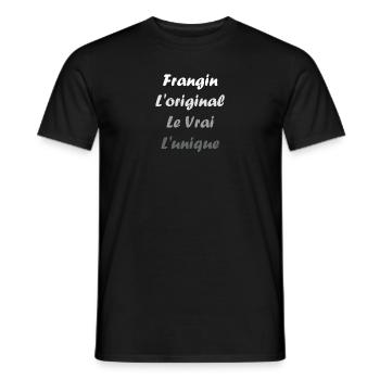 frangin - T-shirt homme - noir - Devant - AI Model Male 178 light (178cm)