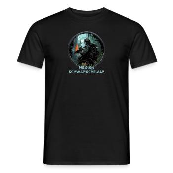 Heimatschutzkompanie HSchKp Schwäbische-Alb - Männer T-Shirt - Schwarz - Vorne - AI Model Male 178 light (178cm)