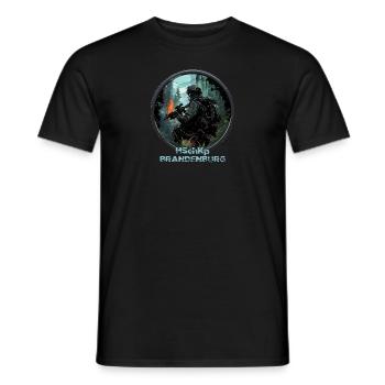 Heimatschutzkompanie HSchKp Brandenburg - Männer T-Shirt - Schwarz - Vorne - AI Model Male 178 light (178cm)