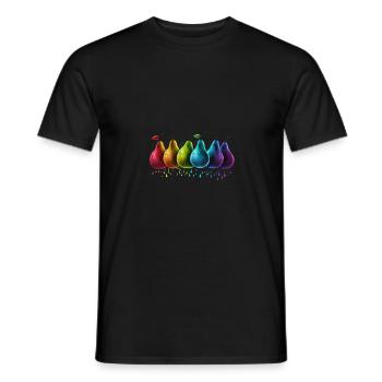 BELLES POIRES ALIGNEES - T-shirt homme - noir - Devant - AI Model Male 178 light (178cm)