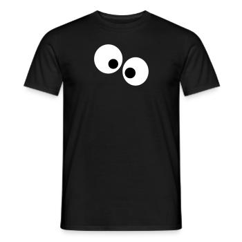 Lustige Augen - Männer T-Shirt - Schwarz - Vorne - AI Model Male 178 light (178cm)