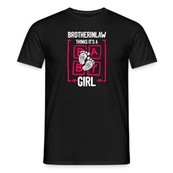 Brotherinlaw Thinks It's a Girl Gender Reveal - Men's T-Shirt - black - Front - AI Model Male 178 light (178cm)