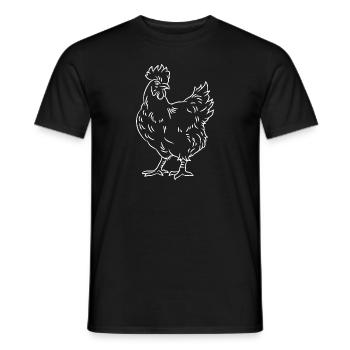 Chicken Funny Olive Graphic Farm Animal Poultry - Men's T-Shirt - black - Front - AI Model Male 178 light (178cm)