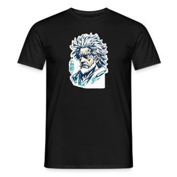 Anime / Bande dessinée / Japonais / Dessin animé / Dessin animé - T-shirt homme - noir - Devant - AI Model Male 178 light (178cm)