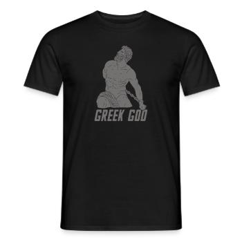 GreekGod Gym Trainingsshirt Geschenk - Männer T-Shirt - Schwarz - Vorne - AI Model Male 178 light (178cm)