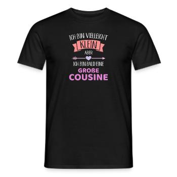 Große Cousine - Männer T-Shirt - Schwarz - Vorne - AI Model Male 178 light (178cm)