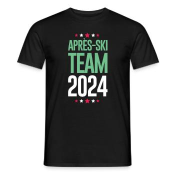 Vacances après-ski 2024 - T-shirt homme - noir - Devant - AI Model Male 178 light (178cm)