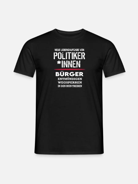 Politik Bundesbürger Ruin SPD CDU Scheisse - Männer T-Shirt - Schwarz