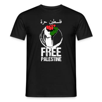 Free Palestine Palestine Palestine Liberté de Gaza Liberté - T-shirt homme - noir - Devant - AI Model Male 178 light (178cm)