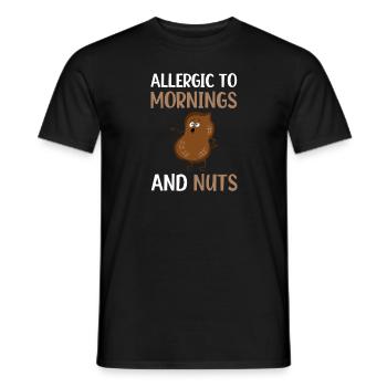 Cadeau de sensibilisation aux allergies et aux noix - T-shirt homme - noir - Devant - AI Model Male 178 light (178cm)