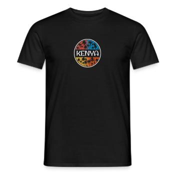 Kenya Afrique Vacances élégantes Souvenir Palmier - T-shirt homme - noir - Devant - AI Model Male 178 light (178cm)
