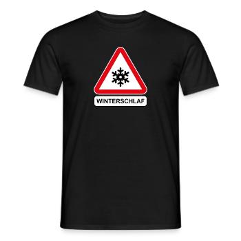 Winterschlaf Winterdienst lustig - Männer T-Shirt - Schwarz - Vorne - AI Model Male 178 light (178cm)