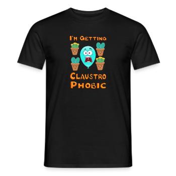 I'm getting Claustrophobic - cacti cactus balloon - Men's T-Shirt - black - Front - AI Model Male 178 light (178cm)