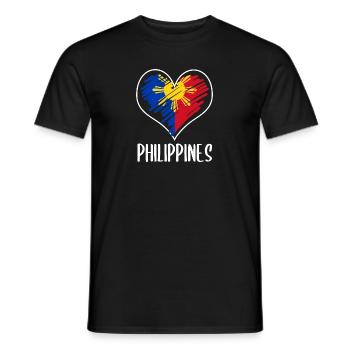 Philippinen Filipino Flagge Stolz I Geschenk - Männer T-Shirt - Schwarz - Vorne - AI Model Male 178 light (178cm)