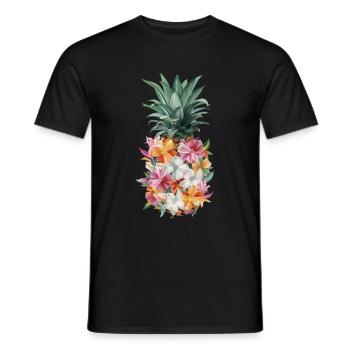 Ananas Fruit tropical hawaïen - T-shirt homme - noir - Devant - AI Model Male 178 light (178cm)