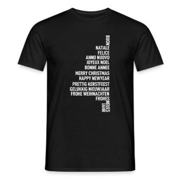 Frohe Weihnachten Silvester Xmas Weihnachtsshirt - Männer T-Shirt - Schwarz - Vorne - AI Model Male 178 light (178cm)