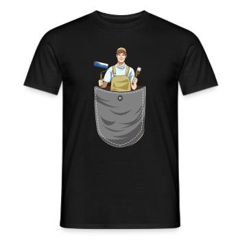 Pocket Painter Breast Bag Painter Master - Men's T-Shirt - black - Front - AI Model Male 178 light (178cm)