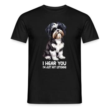 Shih Tzu - Männer T-Shirt - Schwarz - Vorne - AI Model Male 178 light (178cm)