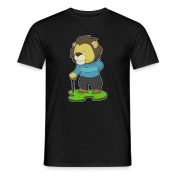 Leo Pensioner Walking Stick - Men's T-Shirt - black - Front - AI Model Male 178 light (178cm)