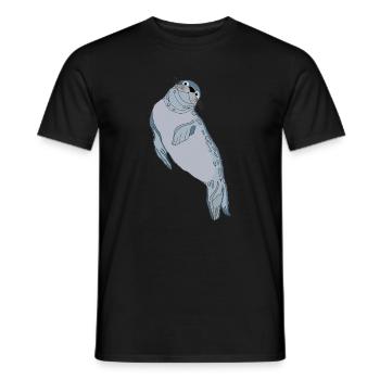 Seal seal - Men's T-Shirt - black - Front - AI Model Male 178 light (178cm)